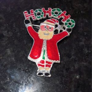 Vintage Christmas Santa Brooch pin